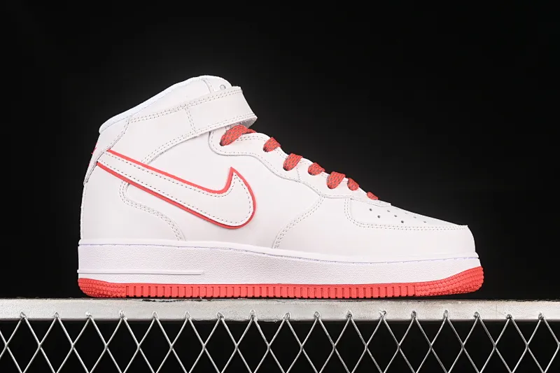 All Categories Nk Air Force 1 Air Force Series Nk Air Force 1 Mid Air Force Mid Nk Air Force 1'07 Mid Beige Red Starry Mid Top Air Force One Casual Sneakers WP5623-832